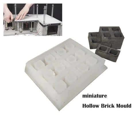 Miniature model building 1:10 1:12  DIY House Building Model Making Material Hollow Brick Mould house Silica Gel bricks mold